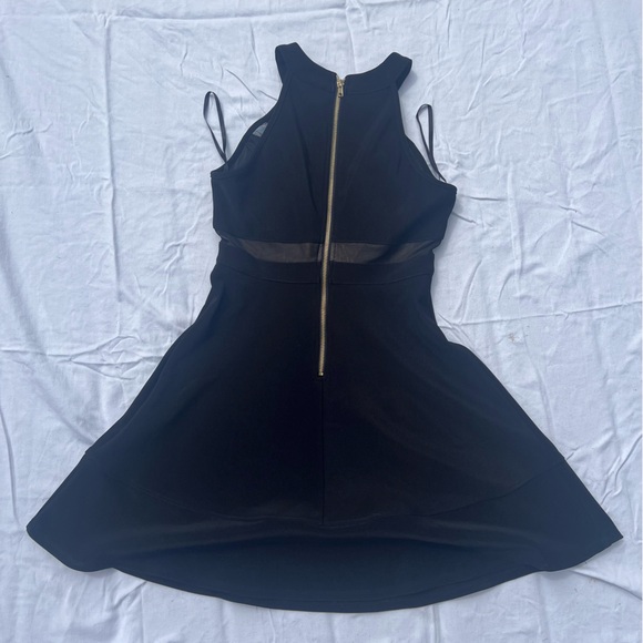 Black mesh a-line mini dress - Picture 5 of 5